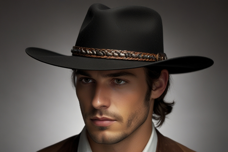 Style of Western Hat with Brim Parallel to Front