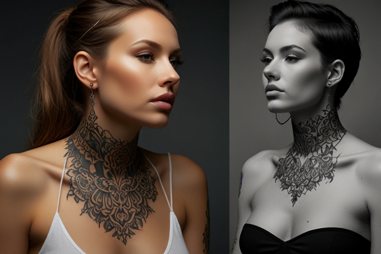 Neck Tattoos for Women